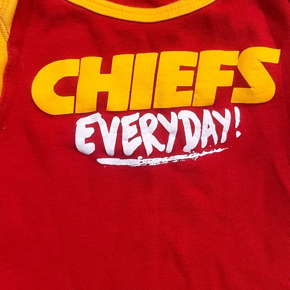 NFL Kansas‎ City Chiefs 0-3 Months Chiefs Everyday Red Yellow One Piece